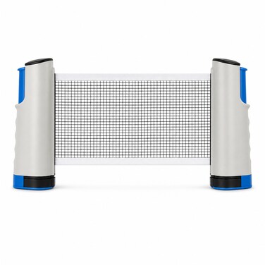 FITTO Portable Table Tennis Net with Clamp Posts, Compact Tabletop Practice Set