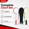 FITTO Badminton Racket Set with 2 Rackets, 3 Shuttlecocks and Carry Bag