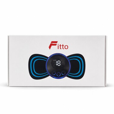 FITTO Electronic Mini Massager with Digital Display, Black and Blue, 1 Piece