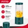 FITTO Portable Juicing Cup, 350ml, Green, USB Charging, Compact Personal Juice Maker