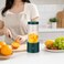 FITTO Portable Juicing Cup, 350ml, Green, USB Charging, Compact Personal Juice Maker