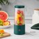 FITTO Portable Juicing Cup, 350ml, Green, USB Charging, Compact Personal Juice Maker