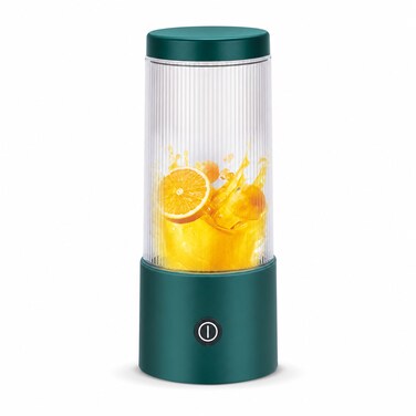 FITTO Portable Juicing Cup, 350ml, Green, USB Charging, Compact Personal Juice Maker