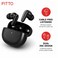FITTO Wireless Earbuds with Charging Case, Dual ENC, Black