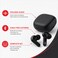 FITTO Wireless Earbuds with ANC, Bluetooth 5.4 and Charging Case, Black