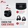FITTO Clip-On Wireless Earbuds with Charging Case and Battery Display, Black