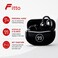 FITTO Clip-On Wireless Earbuds with Charging Case and Battery Display, Black