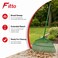 FITTO Wide Plastic Leaf Rake, 152 cm Overall, Green, 1 Piece