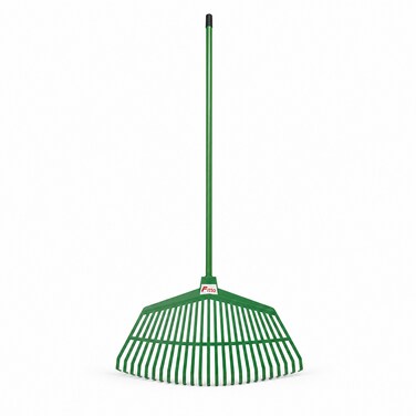 FITTO Wide Plastic Leaf Rake, 152 cm Overall, Green, 1 Piece