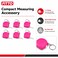 FITTO Mini Retractable Tape Measure Key Chains, 1 m Each, Pink, 6-Piece Set
