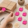FITTO Mini Retractable Tape Measure Key Chains, 1 m Each, Pink, 6-Piece Set