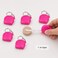 FITTO Mini Retractable Tape Measure Key Chains, 1 m Each, Pink, 6-Piece Set
