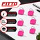 FITTO Mini Retractable Tape Measure Key Chains, 1 m Each, Pink, 6-Piece Set