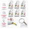 FITTO Mini Retractable Tape Measure Key Chain, 1 m Each, Silver, 6 Piece