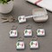 FITTO Mini Retractable Tape Measure Key Chain, 1 m Each, Silver, 6 Piece