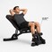 FITTO Adjustable Exercise Bench, Multi-Function Backrest, Steel Frame, Home Gym Strength Equipment, 123 x 46 x 18 cm