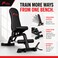 FITTO Adjustable Exercise Bench, Multi-Function Backrest, Steel Frame, Home Gym Strength Equipment, 123 x 46 x 18 cm
