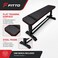 FITTO Flat Workout Bench with Steel Frame, Padded Training Surface for Home Gym Strength Exercises