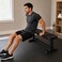 FITTO Flat Workout Bench with Steel Frame, Padded Training Surface for Home Gym Strength Exercises