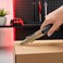 FITTO Utility Knife Cutter with Titanium Blade, 18 mm, Brown and Grey Handheld Cutting Tool