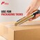 FITTO Utility Knife Cutter with Titanium Blade, 18 mm, Brown and Grey Handheld Cutting Tool