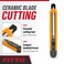 FITTO Utility Knife with Ceramic Blade, 9mm, Grey and Orange