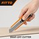 FITTO Snap-Off Utility Cutter, 18mm Grey and Orange, Handheld Cutting Tool for Everyday Cutting Tasks