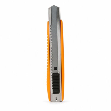 FITTO Snap-Off Utility Cutter, 18mm Grey and Orange, Handheld Cutting Tool for Everyday Cutting Tasks