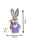 Easter Set of 3 Bunny Family Cotton String Rabbits Ornament Crafts Decoration for Yard Sign Garden, Living Room, Bedroom