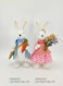 Easter Set of 2 Bunny Simulation Cotton Sring Rabbits Ornament Crafts Decoration for Yard Sign Garden, Living Room, Bedroom