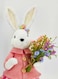 Easter Set of 2 Bunny Simulation Cotton Sring Rabbits Ornament Crafts Decoration for Yard Sign Garden, Living Room, Bedroom