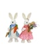 Easter Set of 2 Bunny Simulation Cotton Sring Rabbits Ornament Crafts Decoration for Yard Sign Garden, Living Room, Bedroom