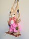 FATIO 46cm Handmade Easter Bunny Figure   Cotton String Easter Decoration for Home &amp; Gifts