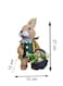 Easter Set of 4 Bunny Family Cotton String Rabbits Ornament Crafts Decoration for Yard Sign Garden, Living Room, Bedroom