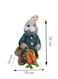 Easter Set of 4 Bunny Family Cotton String Rabbits Ornament Crafts Decoration for Yard Sign Garden, Living Room, Bedroom