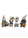 Easter Set of 4 Bunny Family Cotton String Rabbits Ornament Crafts Decoration for Yard Sign Garden, Living Room, Bedroom