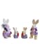 Easter Set of 4 Bunny Family Simulation Cotton String Rabbits Ornament Crafts Decoration for Yard Sign Garden, Living Room, Bedroom
