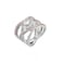 Rose Gold-plated Color Separation Ring Creative Cross Zircon Engagement Ring - Size 10