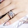 Rose Gold-plated Color Separation Ring Creative Cross Zircon Engagement Ring - Size 10