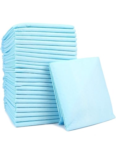 Qfeng 60 90 cm XL Extra Large Puppy Pads Dog Pet Toilet House Training 60X90cm Wee Potty Pee Mats Cat Train Pad Floor, Blue