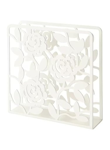 IKEA LIKSIDIG Napkin Holder, White, 16x16 cm (6x6)