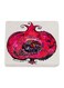 Pomegranate Printed Limbra Natural Stone Coaster Red/White/Black 10x10cm