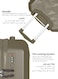 CRYSTONE 3 PCS ABS LUGGAGE TROLLEY SET -ARMY GREEN