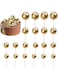ALMEKAQUZ 40Pcs Mini Balloon Cake Decoration Foam Ball, Golden Cake Decoration, Cake Baking Decoration Ball, Suitable for Wedding Anniversary, Valentine's Day, Birthday Party