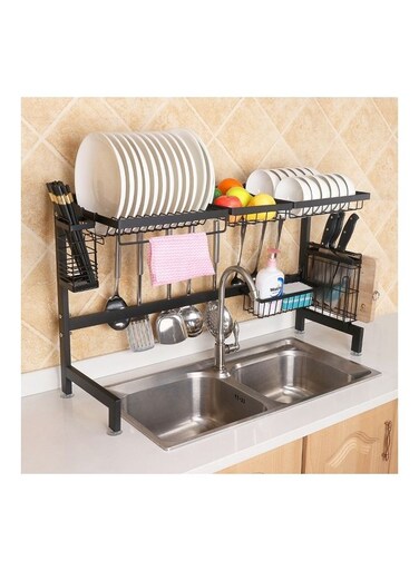Steel Kitchen Rack Black 82cm