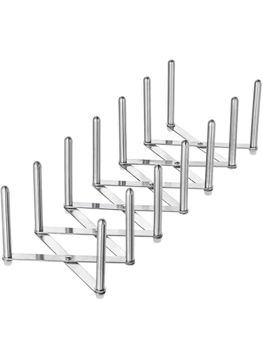 ccls DXB Gadgets VARIERA Pot lid organizer Kitchen Organizer for Plates, Cutting Boards Bakeware, Cooling, Pots &amp; Pans, Serving Trays, Reusable Containers, and Lids Holder Rack, stainless steel