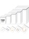 Fnuiddt 160 Pack PVC Clear Jewelry Anti Oxidation Zipper Bag Antitarnish Plastic Bags for Packaging Jewelry Rings Earrings Transparent Poly Pouch (Clear, Mixed Sizes)