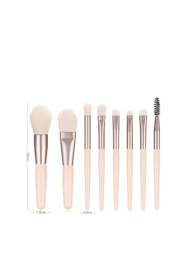 Makeup Brushes Set 8pcs Cream