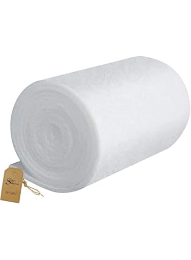 HuanShiJingXuan Classic Koi Pond Filter Pad FINE - White Bulk Roll Pond Filter Media, Ultra-Durable Fish Pond Filter Material for Aquarium Fish Tank Canister Filter