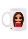 Girl Printed Coffee Mug White/Red/Brown